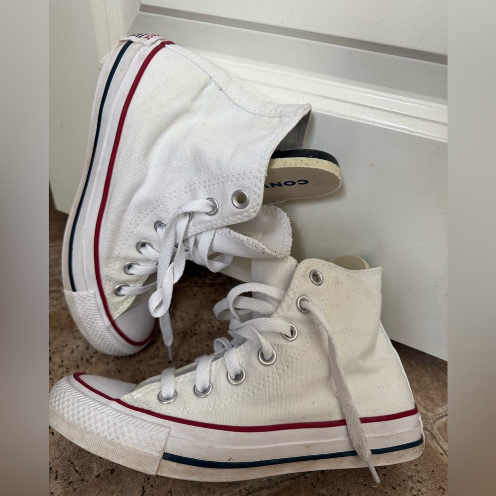 Converse White High-Top Sneakers